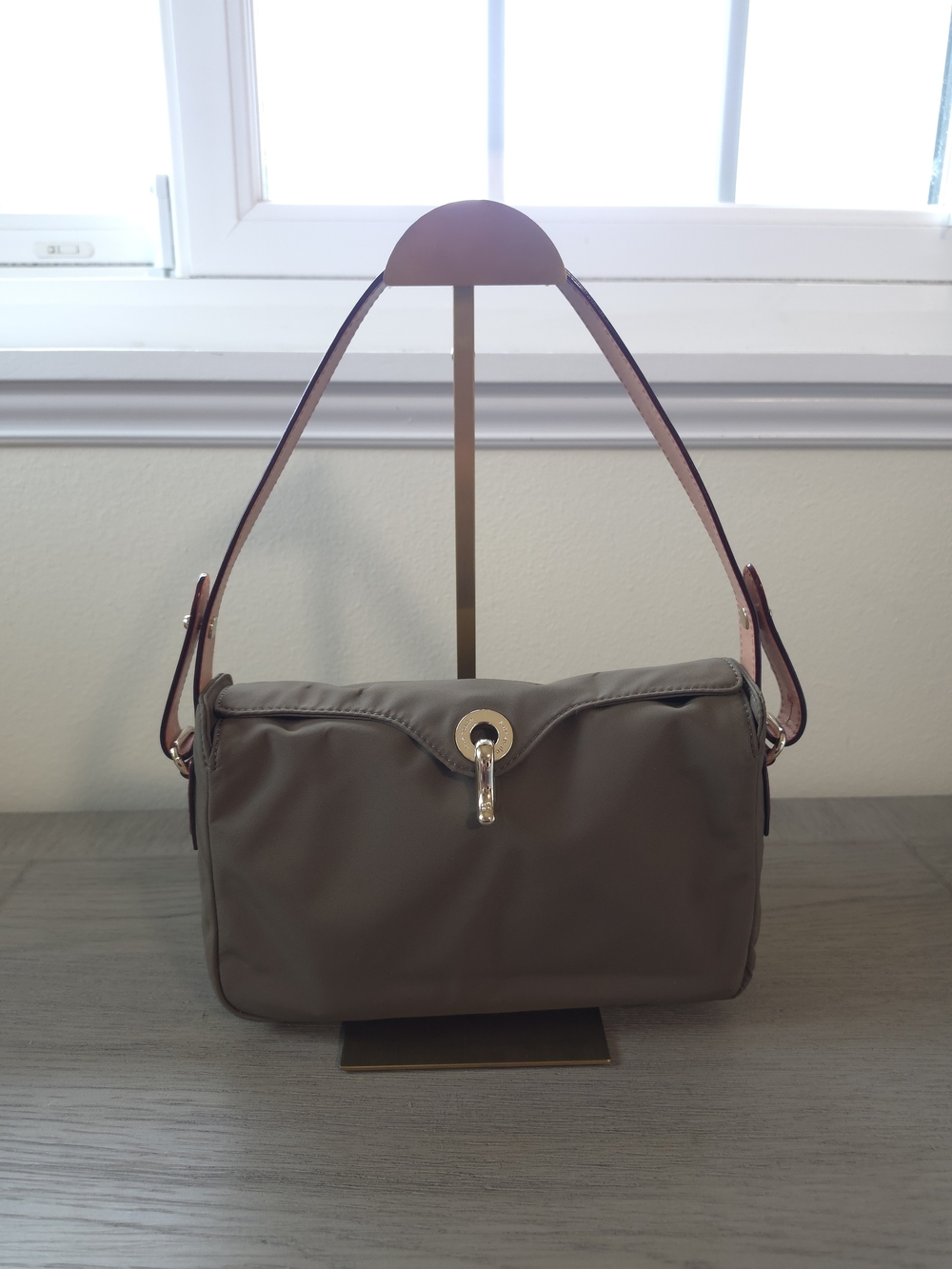 Kate Spade Olive Y2K Shoulder Bag with Gold-Tone Accent